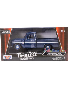 Camioneta Pickup Chevy C10 1966 Azul Oscuro 1/24 Motormax 2
