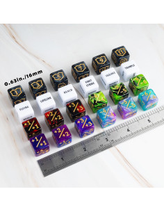 63 Piezas Contadores de Dados MTG LAMJAM Acrílico para Juegos 2