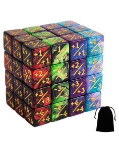 48 Dados Contadores MTG LAMJAM Acrílico 4 Colores