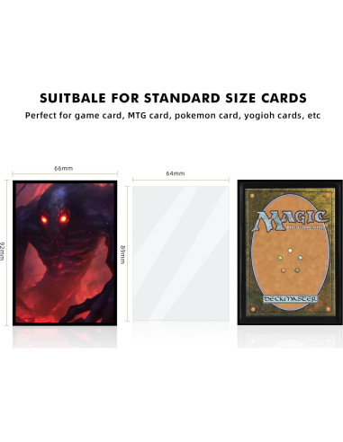 Fundas para Cartas Katomula 100 pcs Mate Artísticas 66x92mm