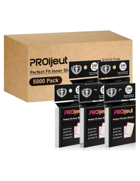 5000 Fundas de Cartas Transparentes Proijeut 64x89mm 60 Micrones