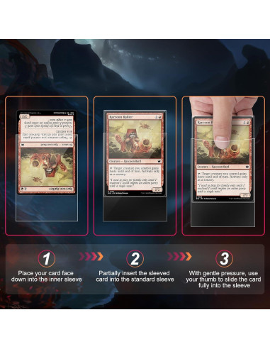 5000 Fundas de Cartas Transparentes Proijeut 64x89mm 60 Micrones