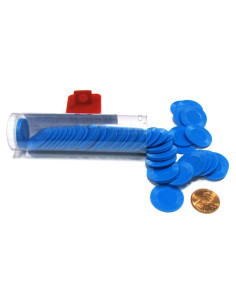 Set de 50 Fichas de Póker Mini Koplow Games - Azul 2.22 cm