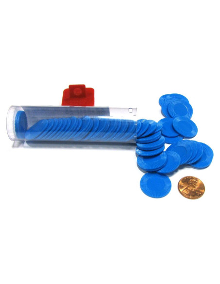 Set de 50 Fichas de Póker Mini Koplow Games - Azul 2.22 cm