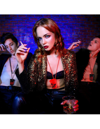 Collar de Vaso de Chupito Kingdder 12 Piezas Fiesta Casino