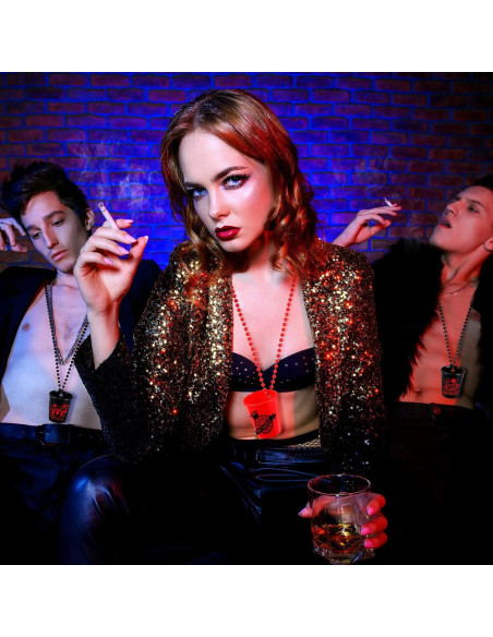 Collar de Vaso de Chupito Kingdder 12 Piezas Fiesta Casino