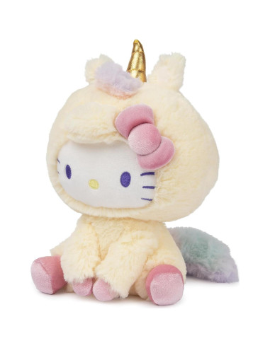 GUND Hello Kitty Unicornio Peluche 15 cm Suave y Kawaii
