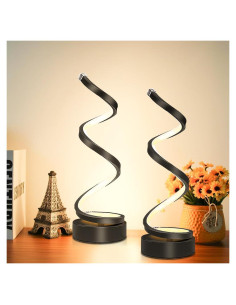 Lámpara de Mesa Regulable YLTLINK Negra 33.5cm Luz Cálida