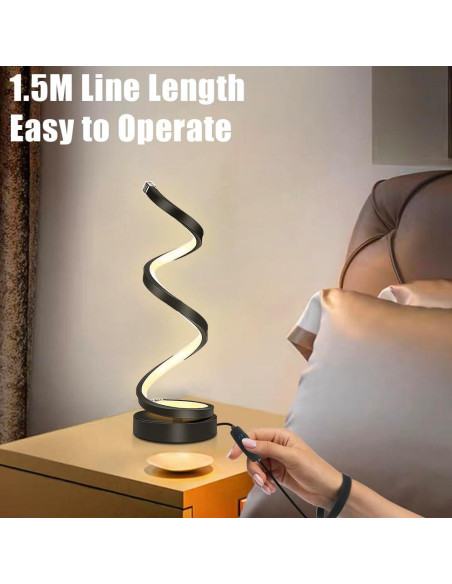 Lámpara de Mesa Regulable YLTLINK Negra 33.5cm Luz Cálida