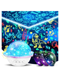 Lámpara Proyector de Luz Nocturna DEVRNEZ 4 en 1 Infantil