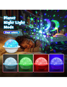 Lámpara Proyector de Luz Nocturna DEVRNEZ 4 en 1 Infantil 2
