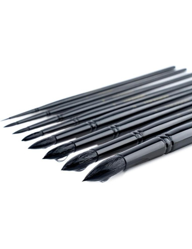 Set de 8 Pinceles Redondos TRANSON para Acuarela y Acrílico