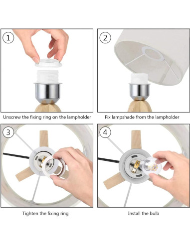 Lámpara de Mesa Tripode OEPWQIWEPZ de Piel de Vaca Marrón