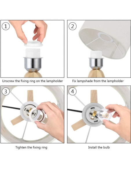 Lámpara de Mesa Tripode OEPWQIWEPZ de Piel de Vaca Marrón