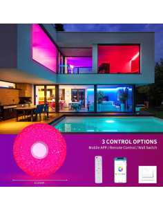 Luz de Techo LED 36W WZTO con Altavoz Bluetooth RGB 2