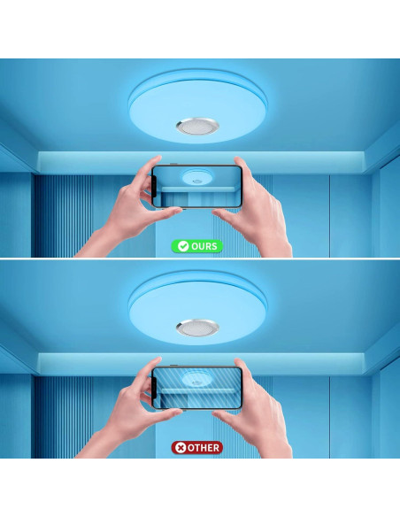 Luz de Techo LED 36W WZTO con Altavoz Bluetooth RGB