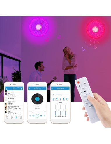 Luz de Techo LED 36W WZTO con Altavoz Bluetooth RGB