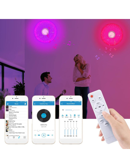 Luz de Techo LED 36W WZTO con Altavoz Bluetooth RGB