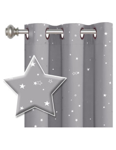 Cortina Blackout H.VERSAILTEX Estrellas Grises 132x160 cm