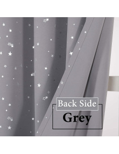 Cortina Blackout H.VERSAILTEX Estrellas Grises 132x160 cm 2