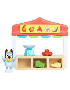 Juego de Mercado de Agricultores Bluey con Figura y Accesorios