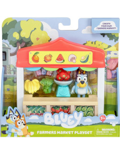 Juego de Mercado de Agricultores Bluey con Figura y Accesorios 2