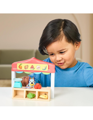 Juego de Mercado de Agricultores Bluey con Figura y Accesorios