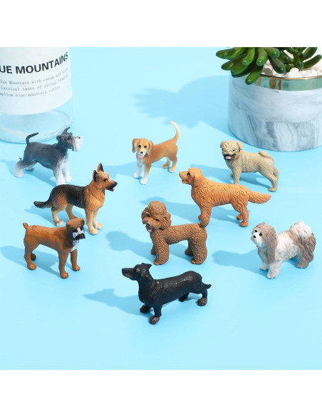 Figuras de Perros Mini ONEST 13 Piezas Juguetes Realistas