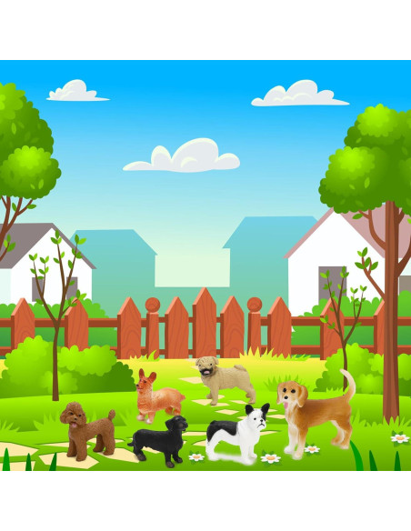 Figuras de Perros Mini ONEST 13 Piezas Juguetes Realistas