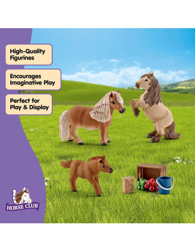 Set de Juego de Ponis Shetland Schleich - 8 Piezas
