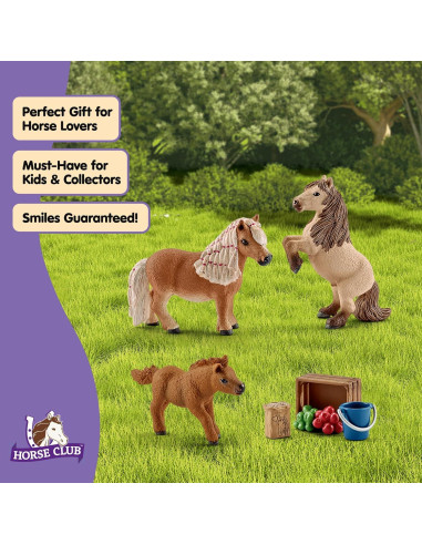 Set de Juego de Ponis Shetland Schleich - 8 Piezas
