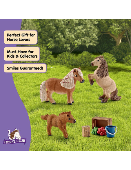 Set de Juego de Ponis Shetland Schleich - 8 Piezas