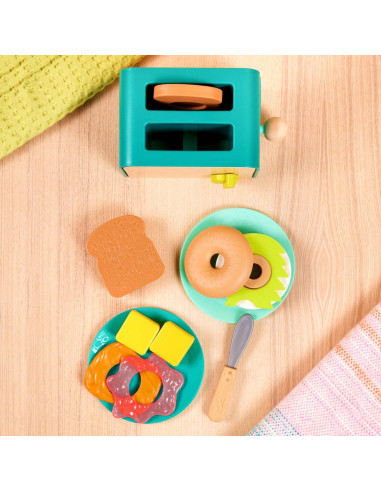 B. toys Mini Chef Juego de Tostadora 14 Piezas 3 Años+
