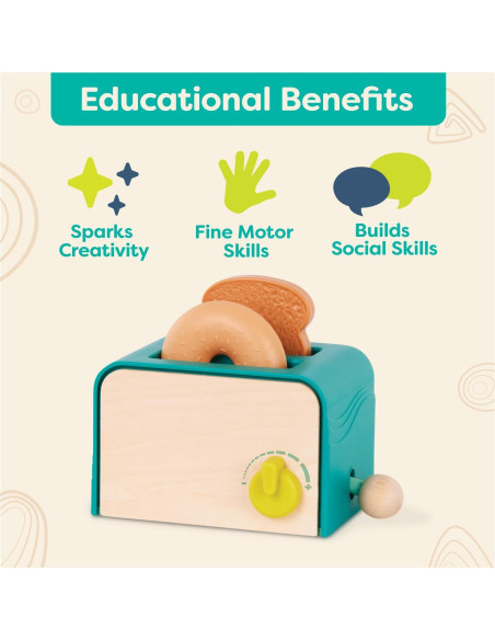 B. toys Mini Chef Juego de Tostadora 14 Piezas 3 Años+