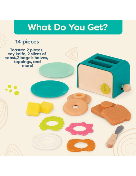 B. toys Mini Chef Juego de Tostadora 14 Piezas 3 Años+