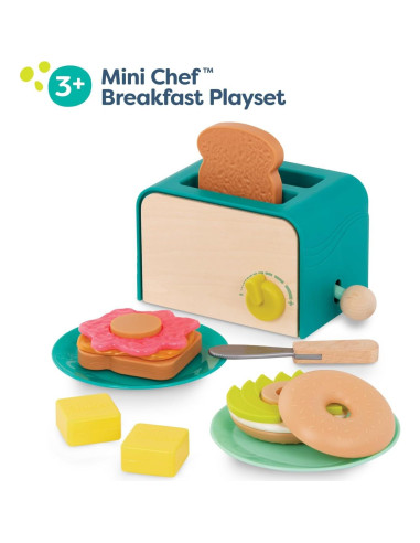 B. toys Mini Chef Juego de Tostadora 14 Piezas 3 Años+
