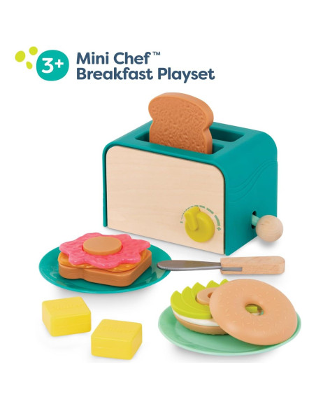 B. toys Mini Chef Juego de Tostadora 14 Piezas 3 Años+