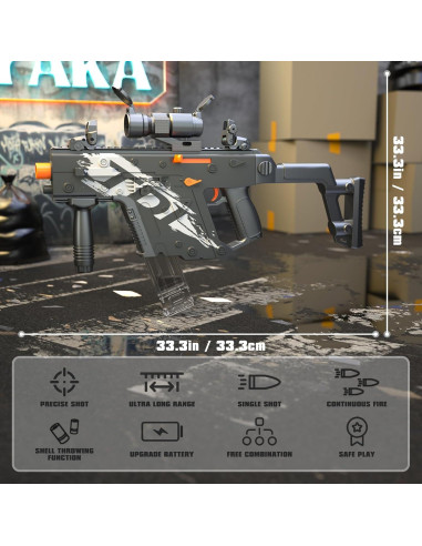 Pistola de Juguete VELIYAKA con 100 Dardos y Cargadores