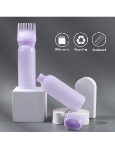 Botella Aplicadora de Peine Pimoys 177ml - 2 Piezas Morado 2