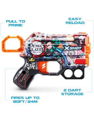Blaster de Espuma X-Shot Skins Menace Demon Slayer - 16 Dardos