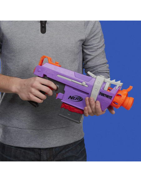 Blaster Nerf Fortnite SMG-E - Disparo Motorizado, 6 Dardos
