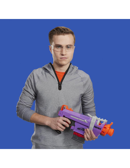 Blaster Nerf Fortnite SMG-E - Disparo Motorizado, 6 Dardos