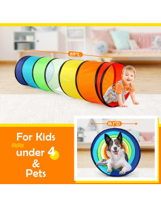 Túnel de Juego Colorido para Niños - Arcoíris - 175 cm 2