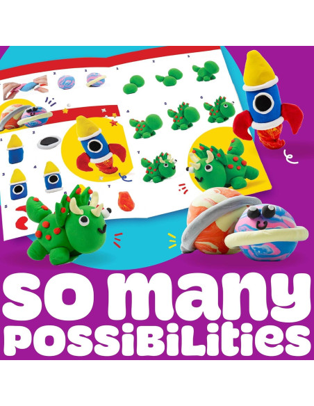 Arcilla Secado al Aire Play-Doh 6 Colores Vibrantes 0.41kg