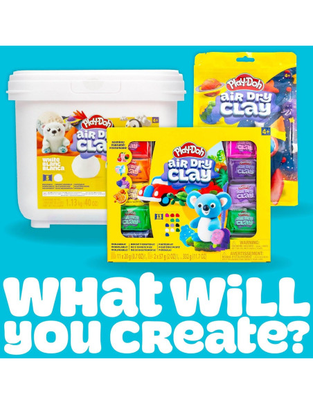 Arcilla Secado al Aire Play-Doh 6 Colores Vibrantes 0.41kg