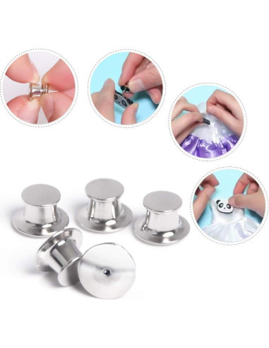 30 Sujetadores de Pin Metálicos DECYOOL Cobre Niquelado