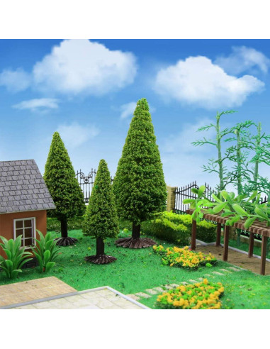 15 Árboles de Cedro y 8 Vacas para Paisaje Evemodel