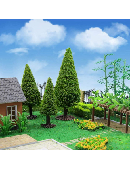 15 Árboles de Cedro y 8 Vacas para Paisaje Evemodel