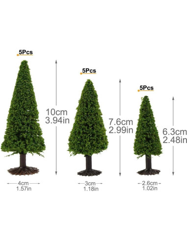 15 Árboles de Cedro y 8 Vacas para Paisaje Evemodel