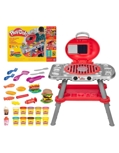 Play-Doh Grill Set Hasbro con Luces y Sonidos, 17 Accesorios